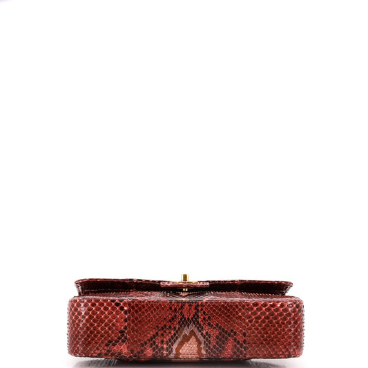 Classic Double Flap Bag Multicolor Python Medium