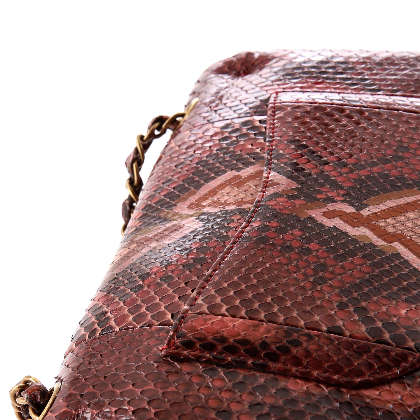 Classic Double Flap Bag Multicolor Python Medium