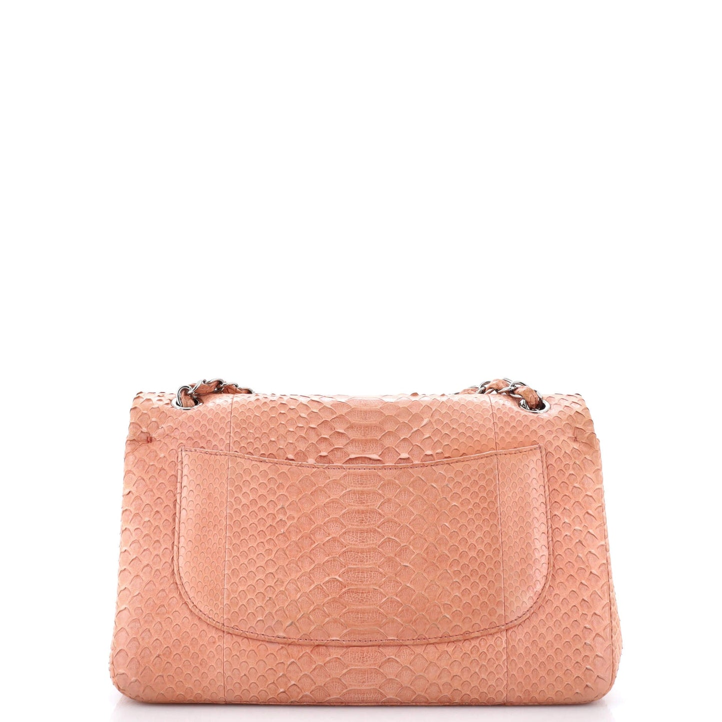 Classic Double Flap Bag Matte Python Jumbo