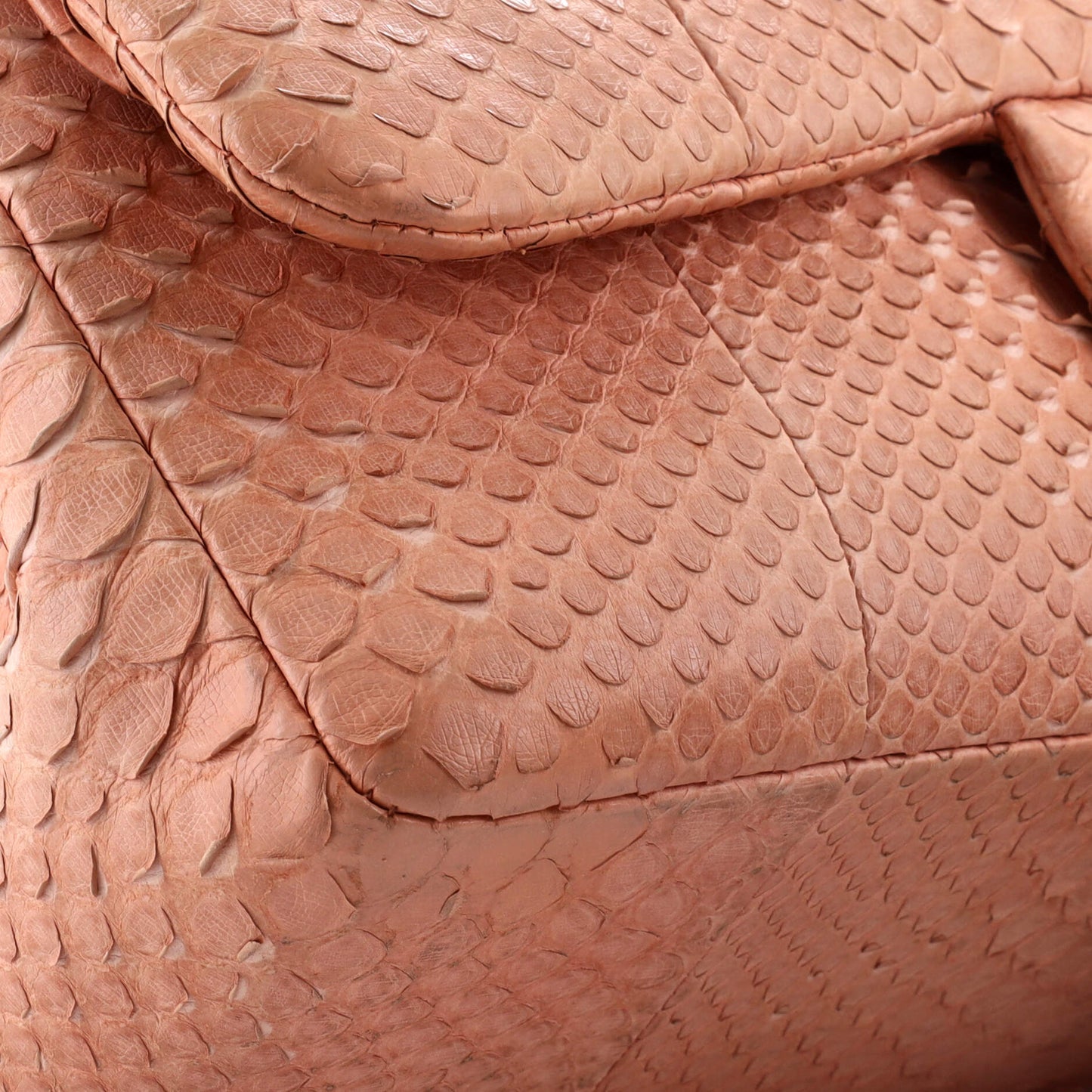 Classic Double Flap Bag Matte Python Jumbo