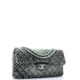 Denimpression Flap Bag Quilted Distressed Denim Medium