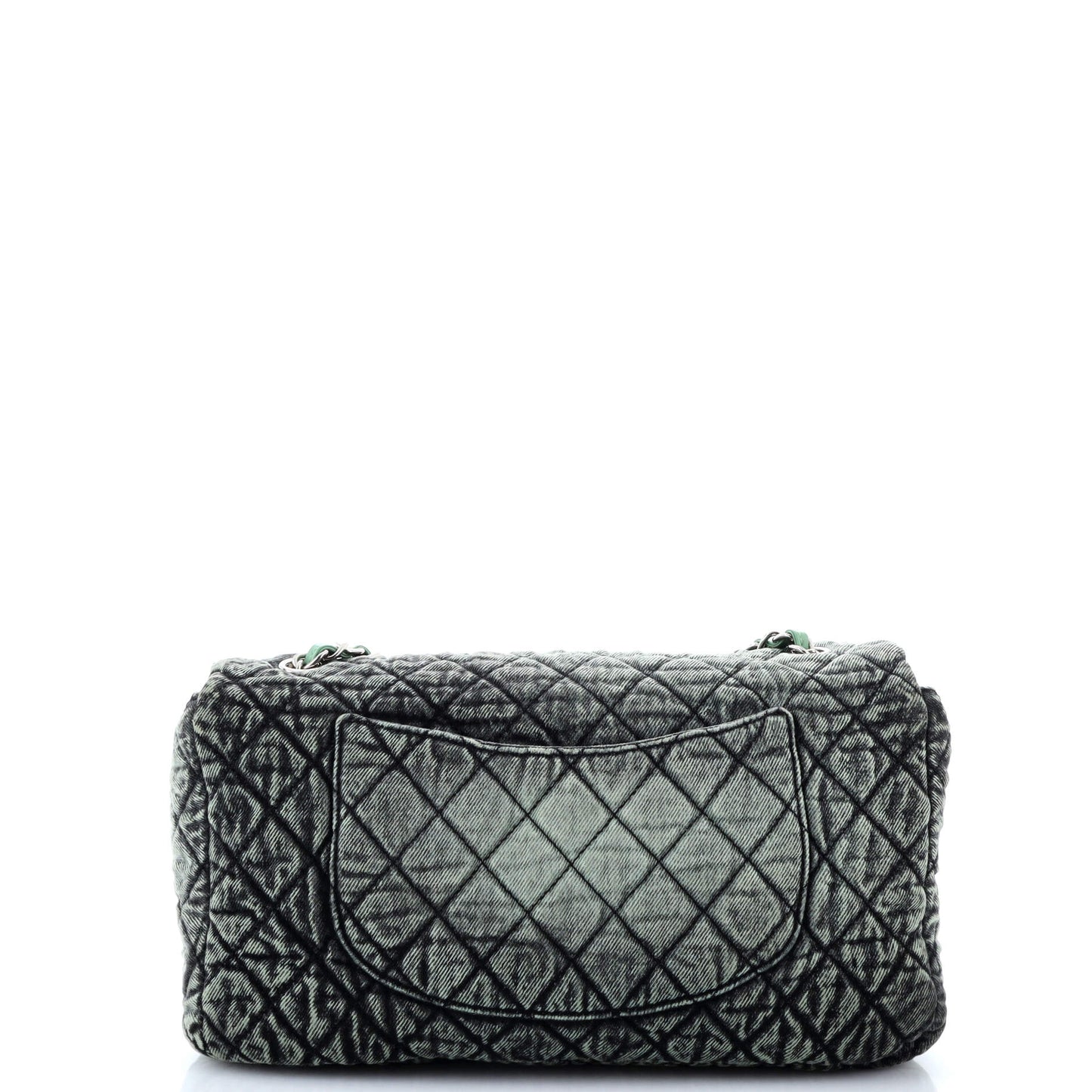 Denimpression Flap Bag Quilted Distressed Denim Medium