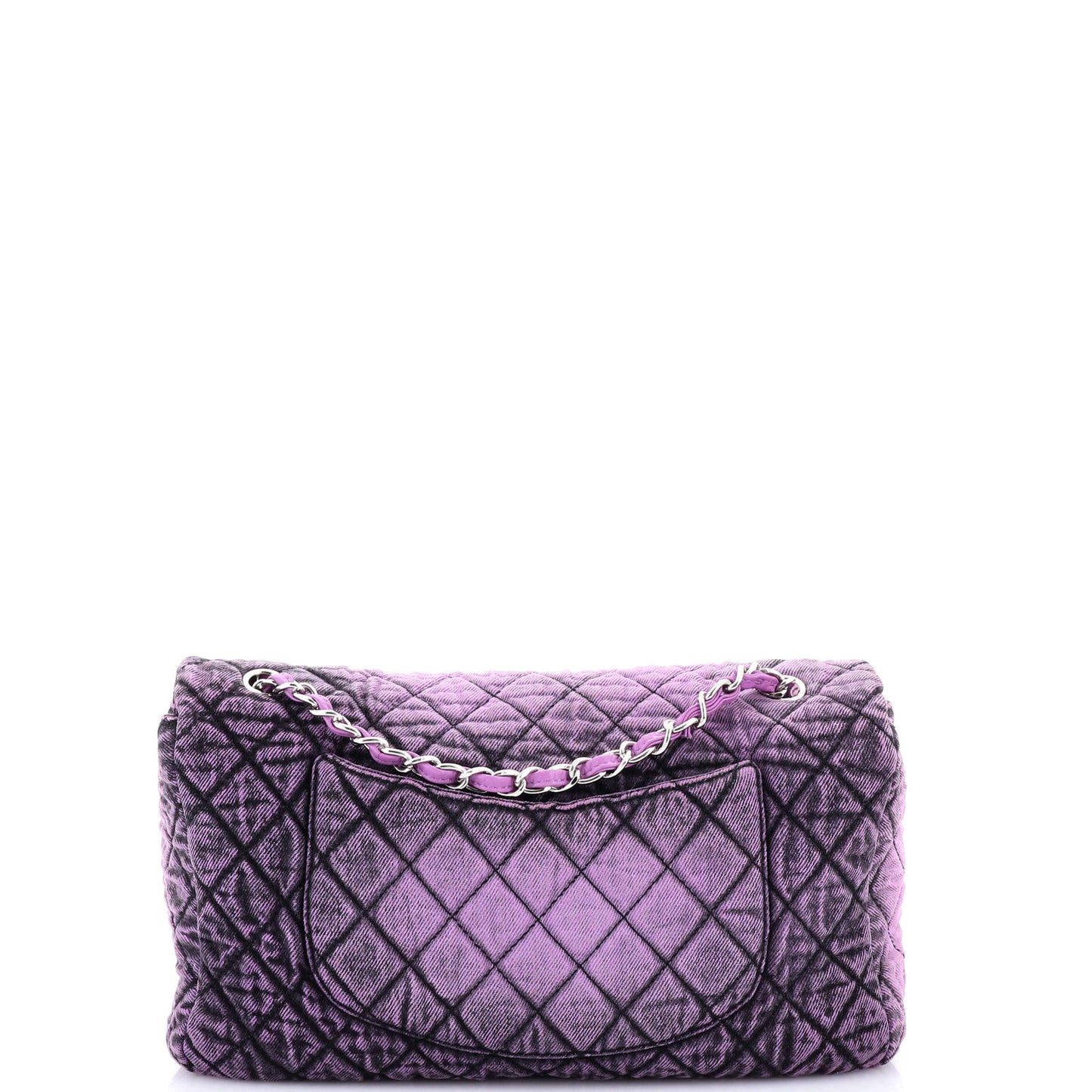 Denimpression Flap Bag Quilted Distressed Denim Medium