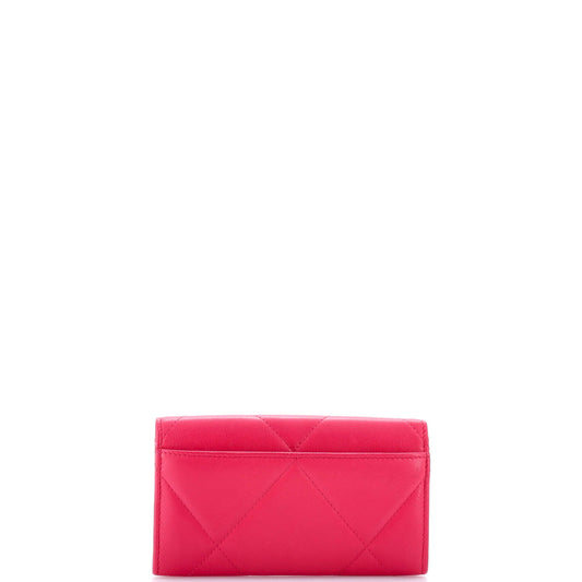 19 Flap Wallet Quilted Lambskin Small