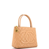Medallion Tote Quilted Caviar