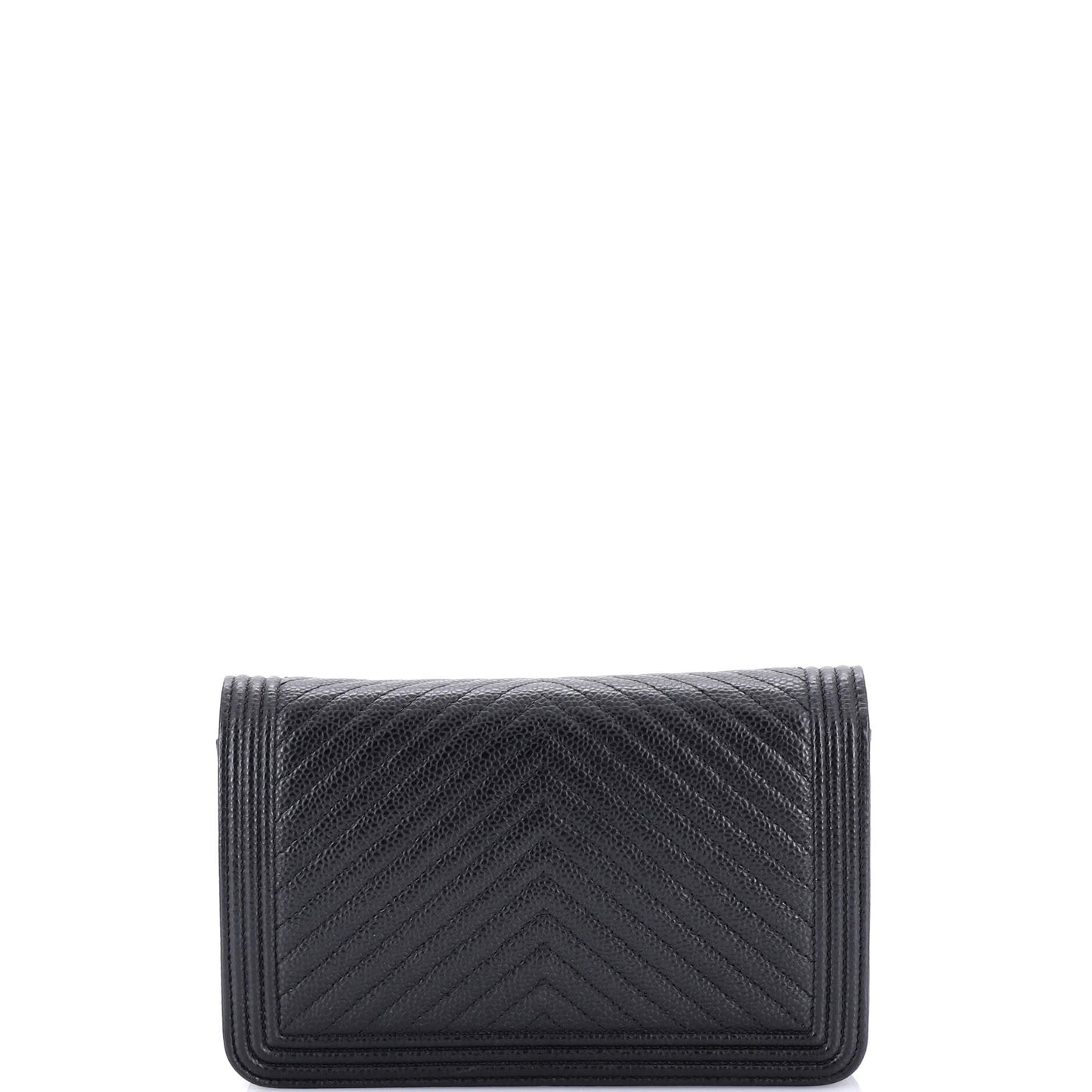 Boy Wallet on Chain Chevron Caviar