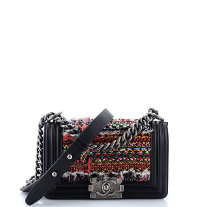 Boy Flap Bag Braided Tweed Small