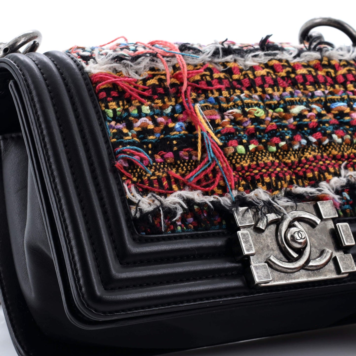 Boy Flap Bag Braided Tweed Small