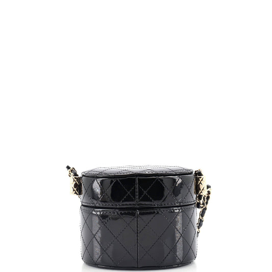 CC Allure Vanity Case with Chain Quilted Patent Mini