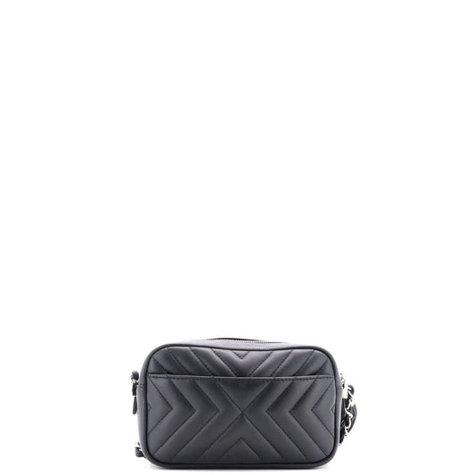 CC Tassel Camera Bag Diagonal Chevron Calfskin Mini