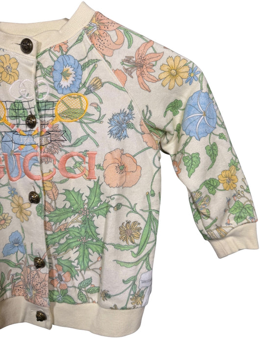 Gucci Kids Floral Button-Up Cardigan