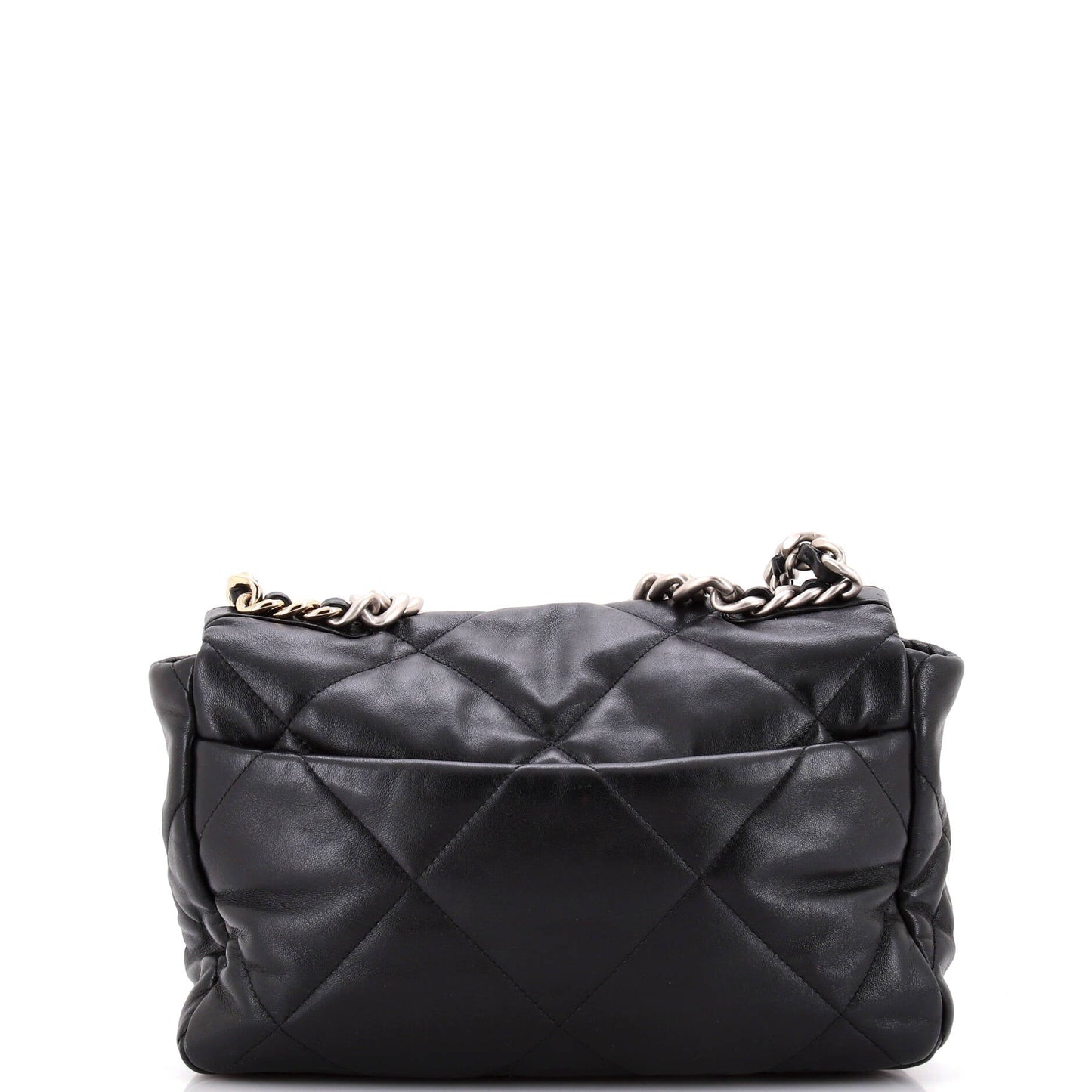 19 Flap Bag Quilted Leather Large