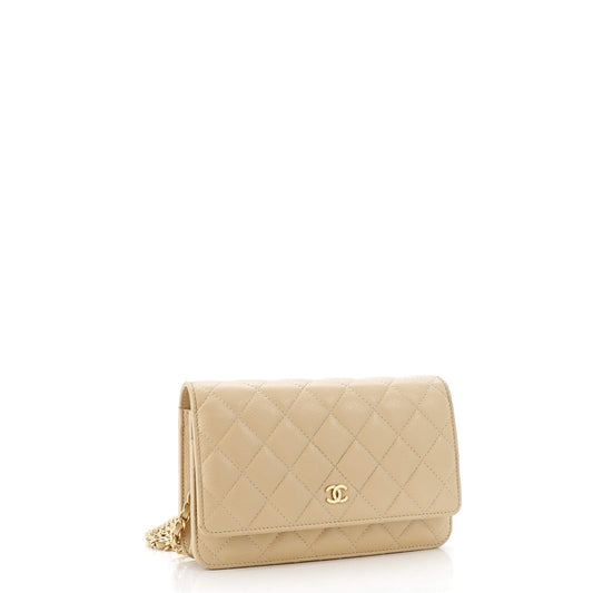 Wallet on Chain Quilted Lambskin