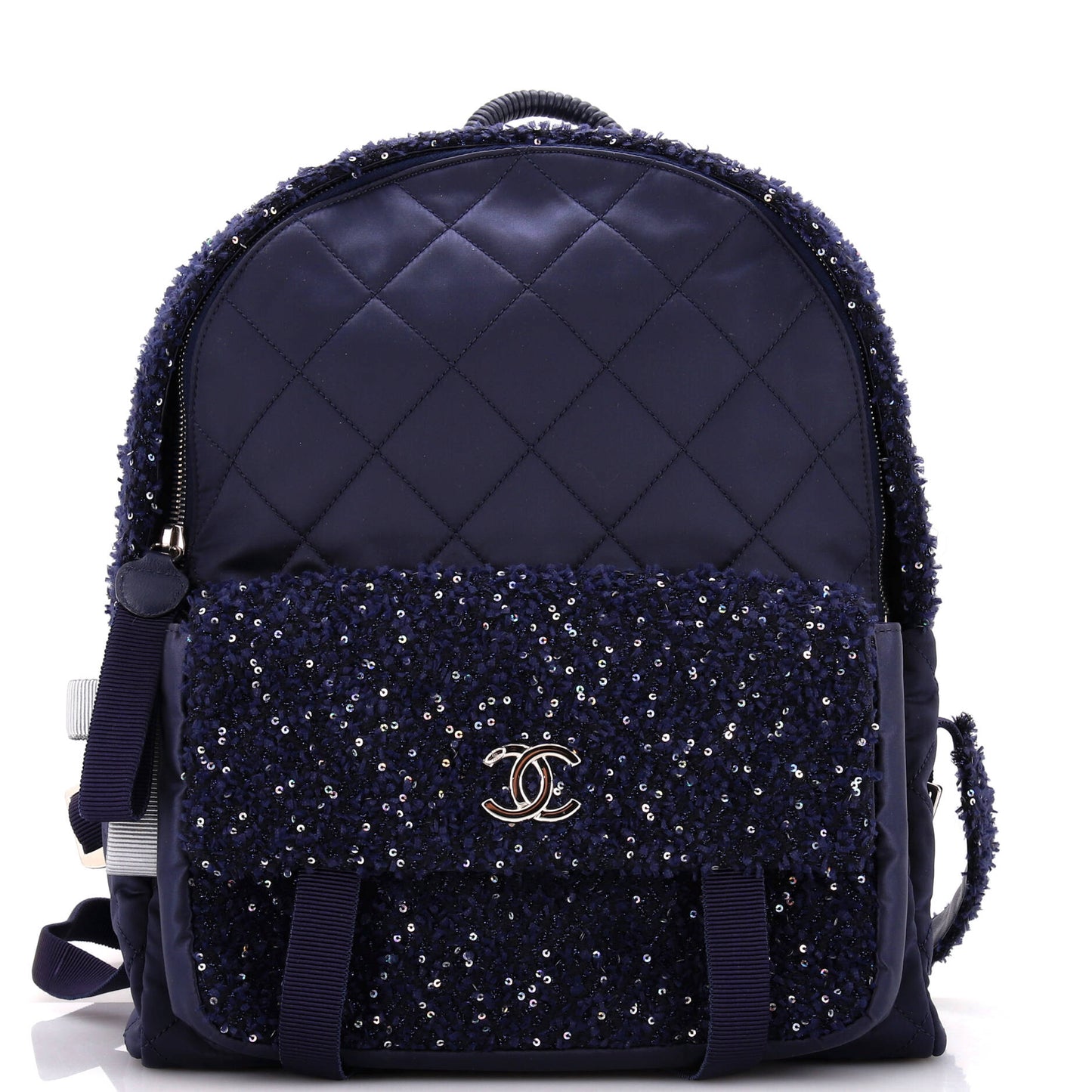 Astronaut Essentials Backpack Quilted Nylon with Tweed Medium