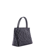 Medallion Tote Quilted Caviar