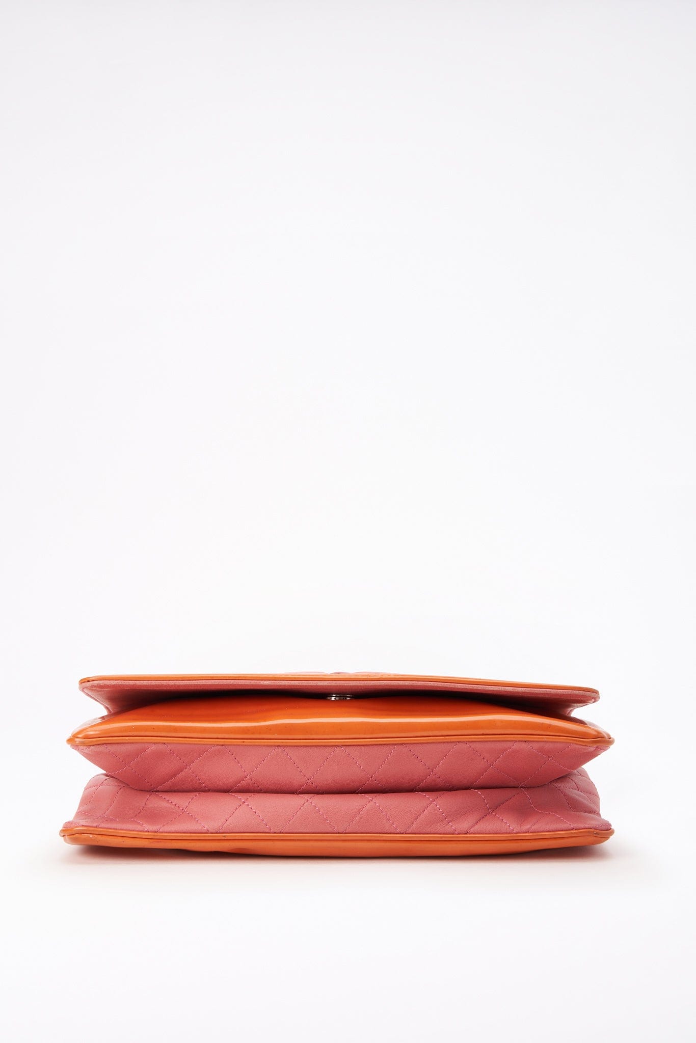 Chanel Patent Orange and Pink Leather Bag
