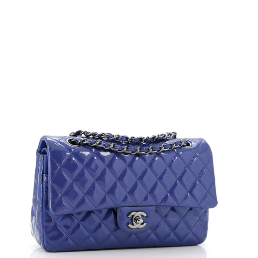 Classic Double Flap Bag Quilted Patent Medium