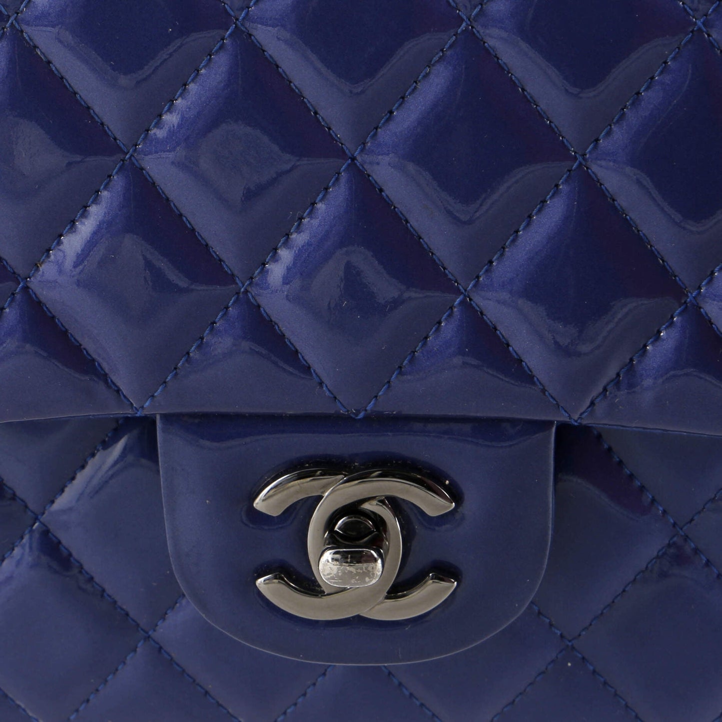Classic Double Flap Bag Quilted Patent Medium