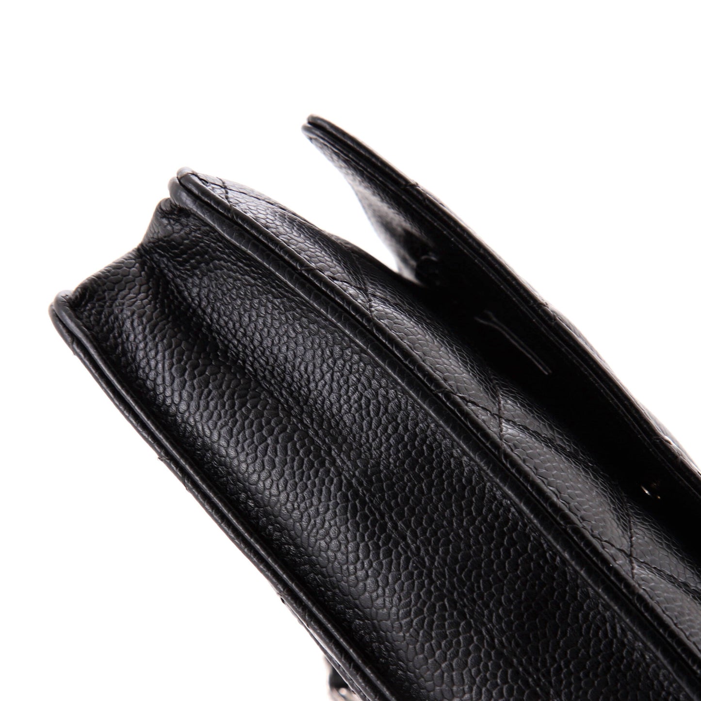 Wallet on Chain Quilted Caviar