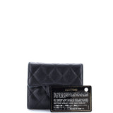 CC Compact Classic Flap Wallet Quilted Caviar