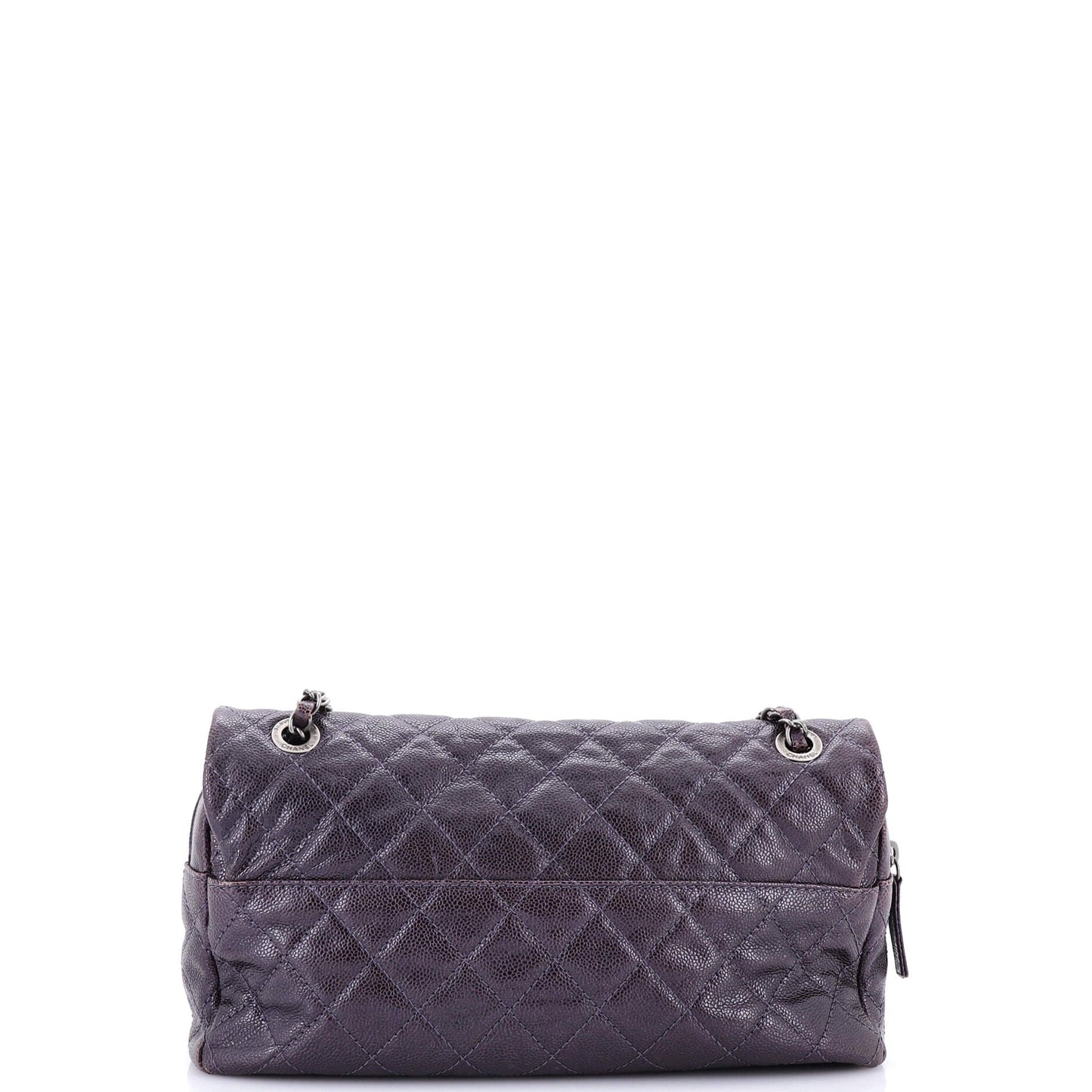 Easy Flap Bag Quilted Caviar Large