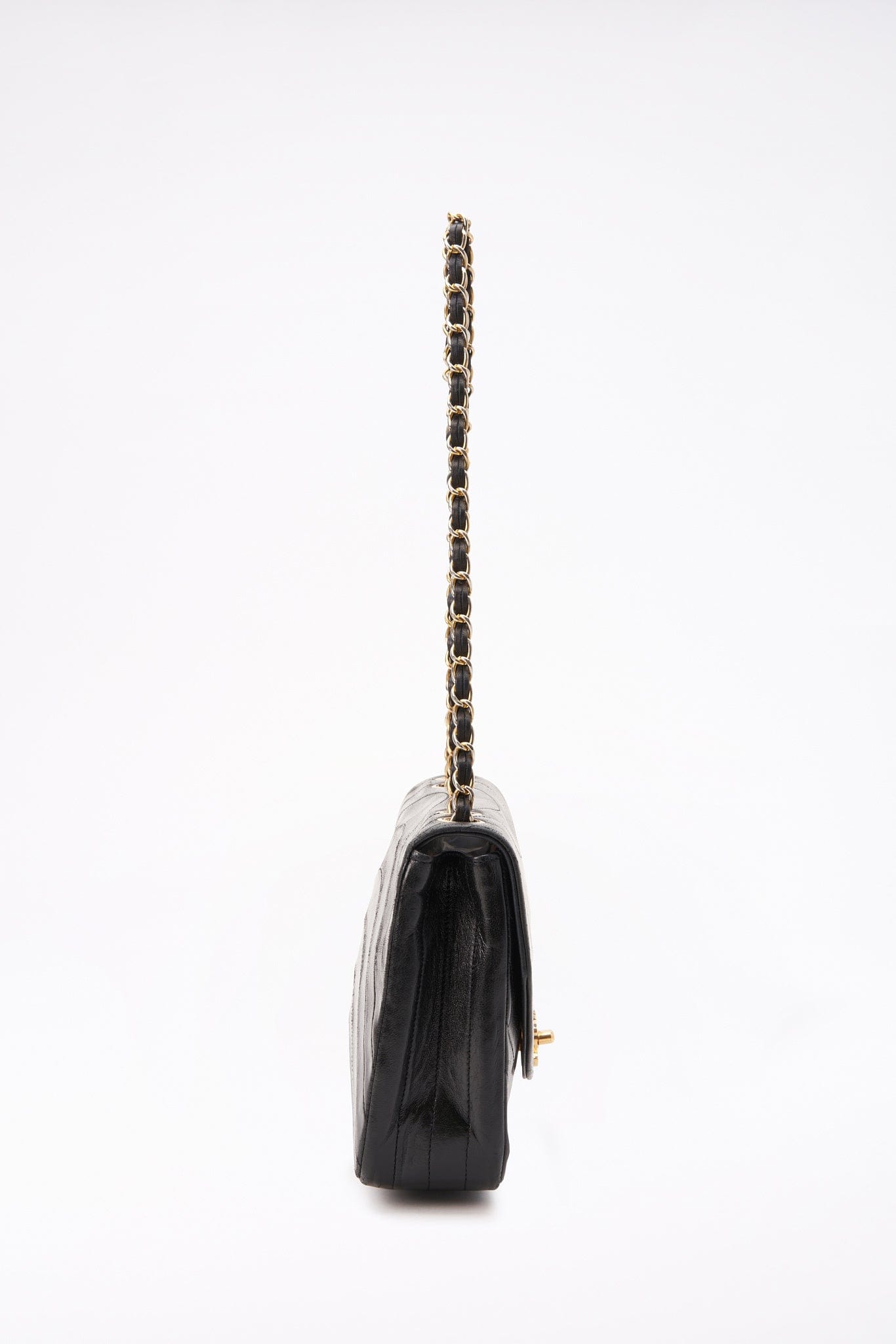 Chanel Black Single Flap with 24k gold plated hardware