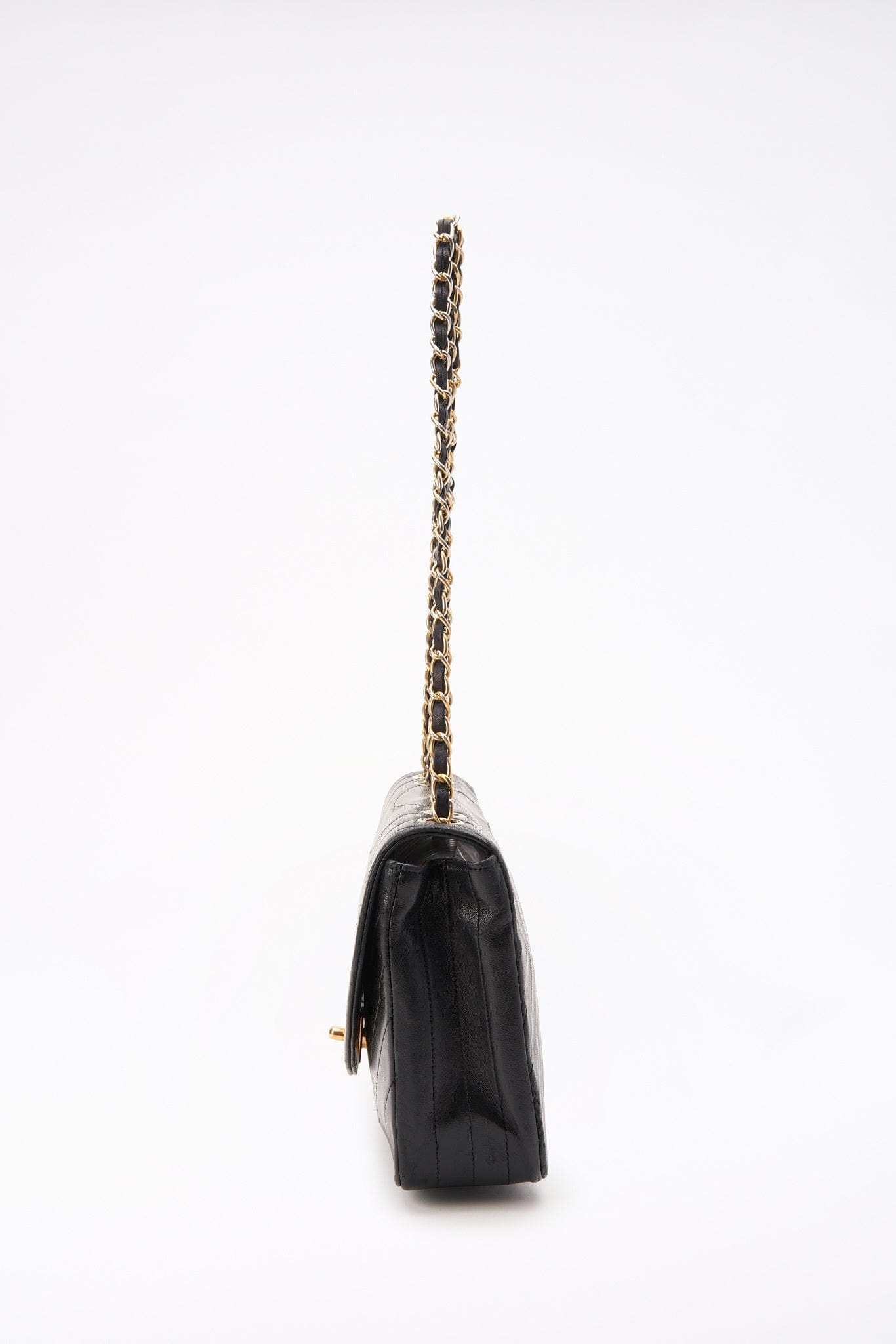 Chanel Black Single Flap with 24k gold plated hardware