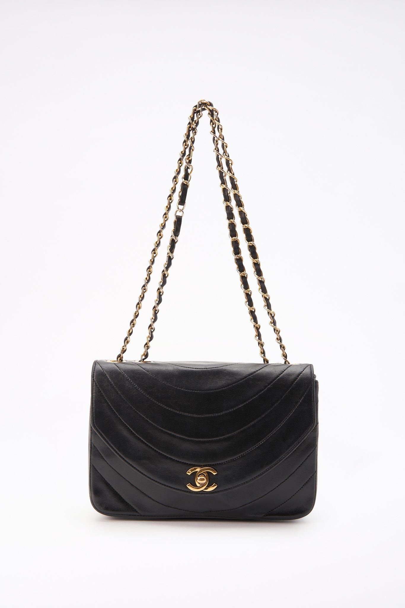 Chanel Black Single Flap with 24k gold plated hardware