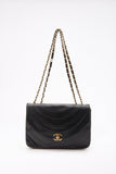 Chanel Black Single Flap with 24k gold plated hardware