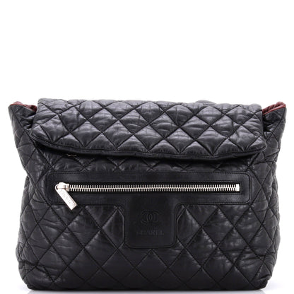 Coco Cocoon Flap Backpack Quilted Lambskin