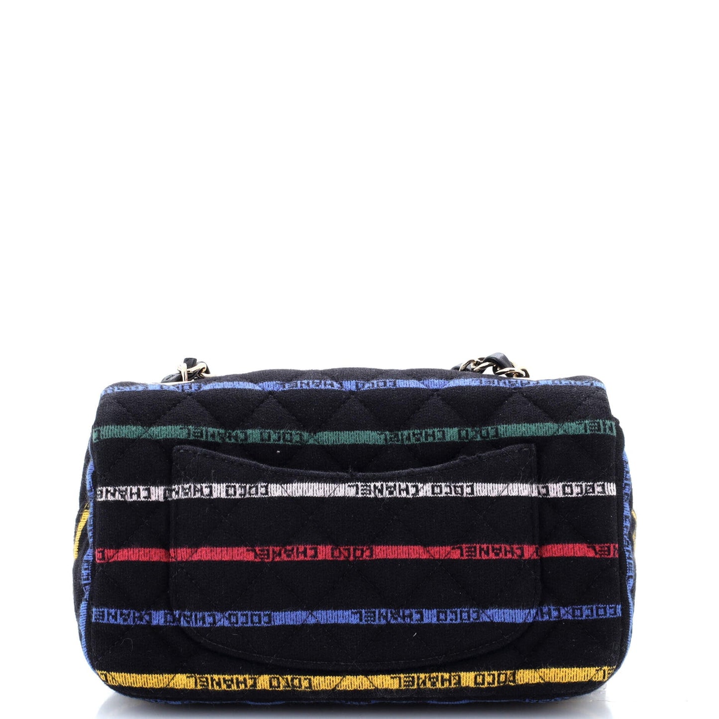 Classing Single Flap Quilted Logo Stripe Jersey Mini