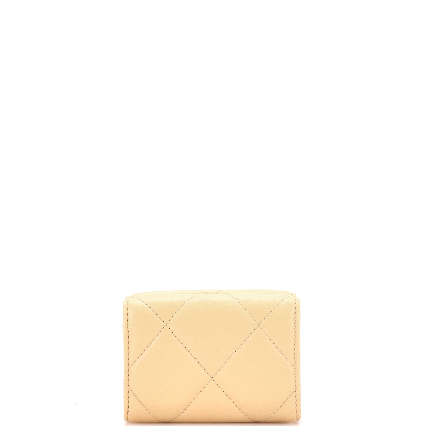 19 Trifold Flap Wallet Quilted Lambskin Small