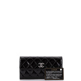 CC Brilliant Flap Wallet Quilted Patent Long