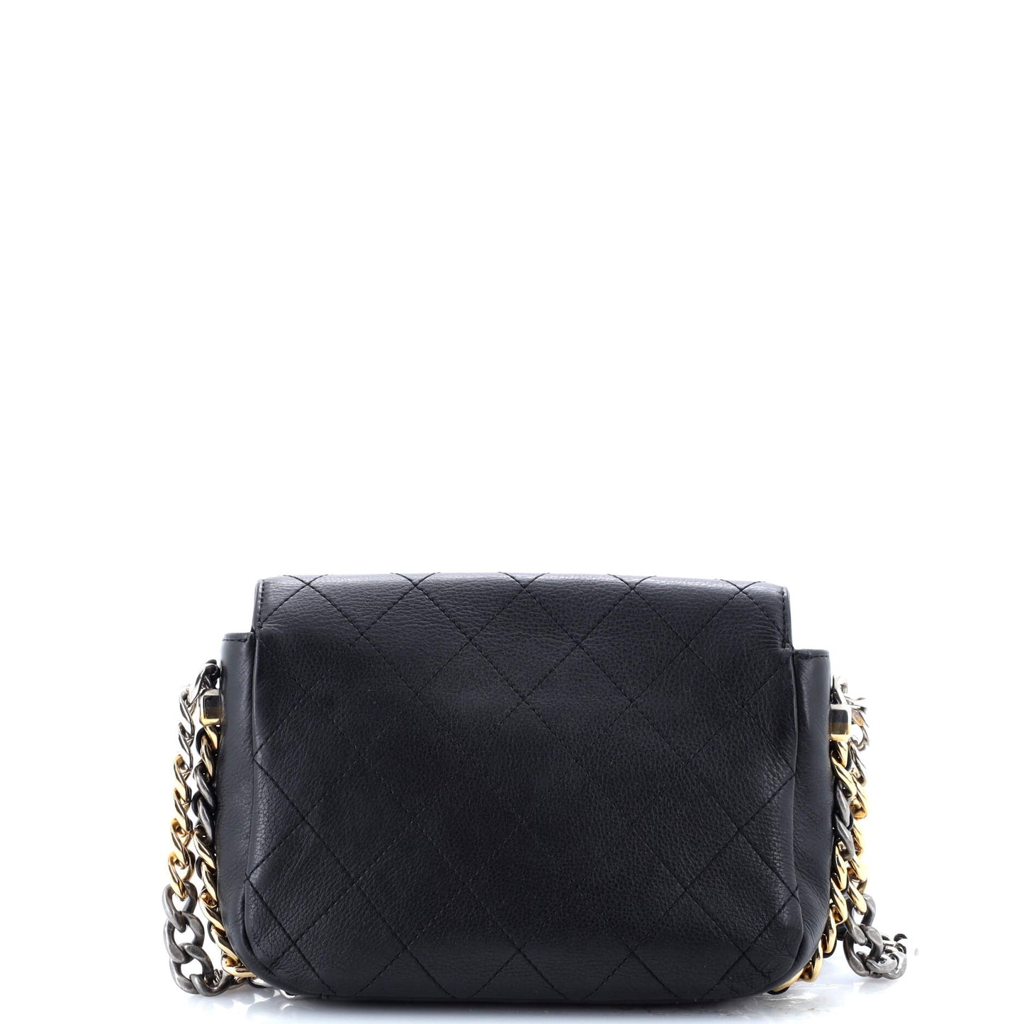 Two Tone Envelope Flap Bag Quilted Calfskin Medium