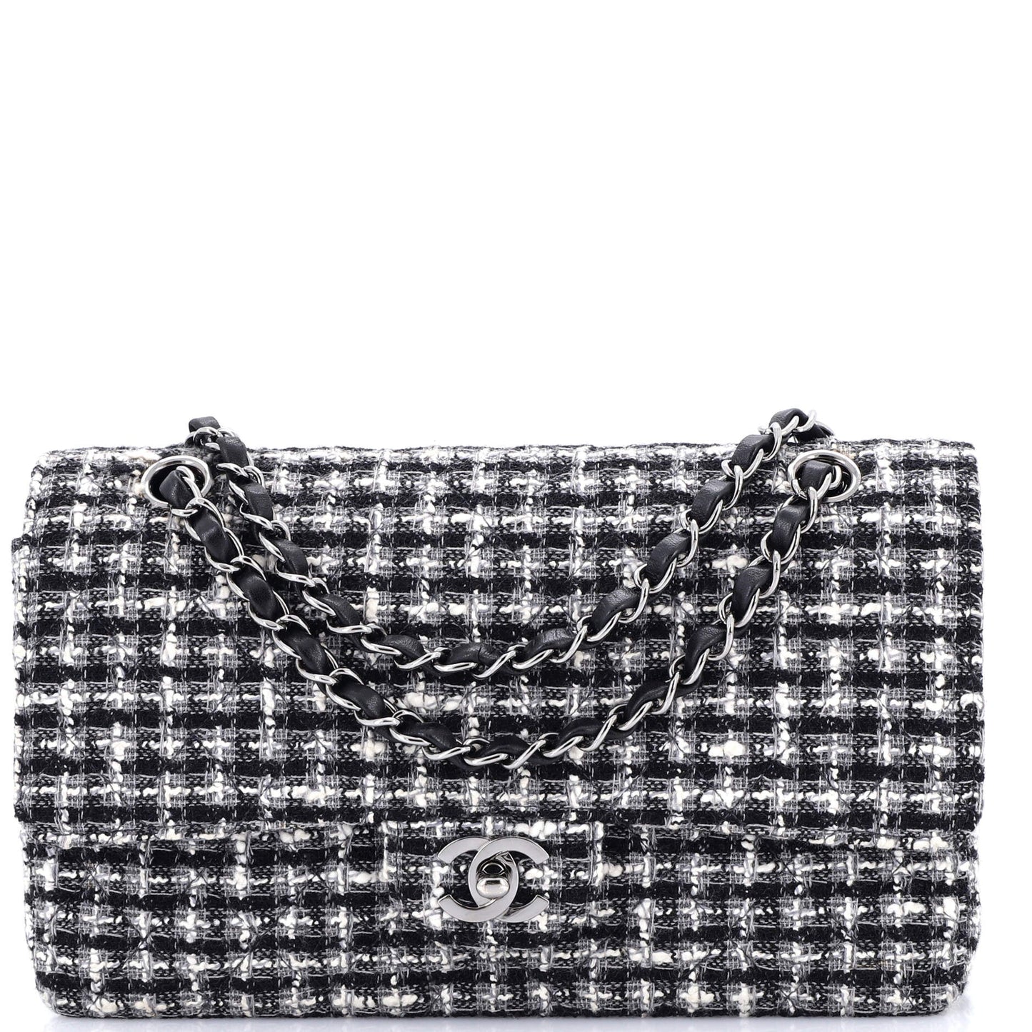 Classic Double Flap Bag Quilted Tweed Medium