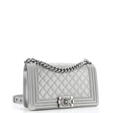 Boy Flap Bag Quilted Caviar Old Medium