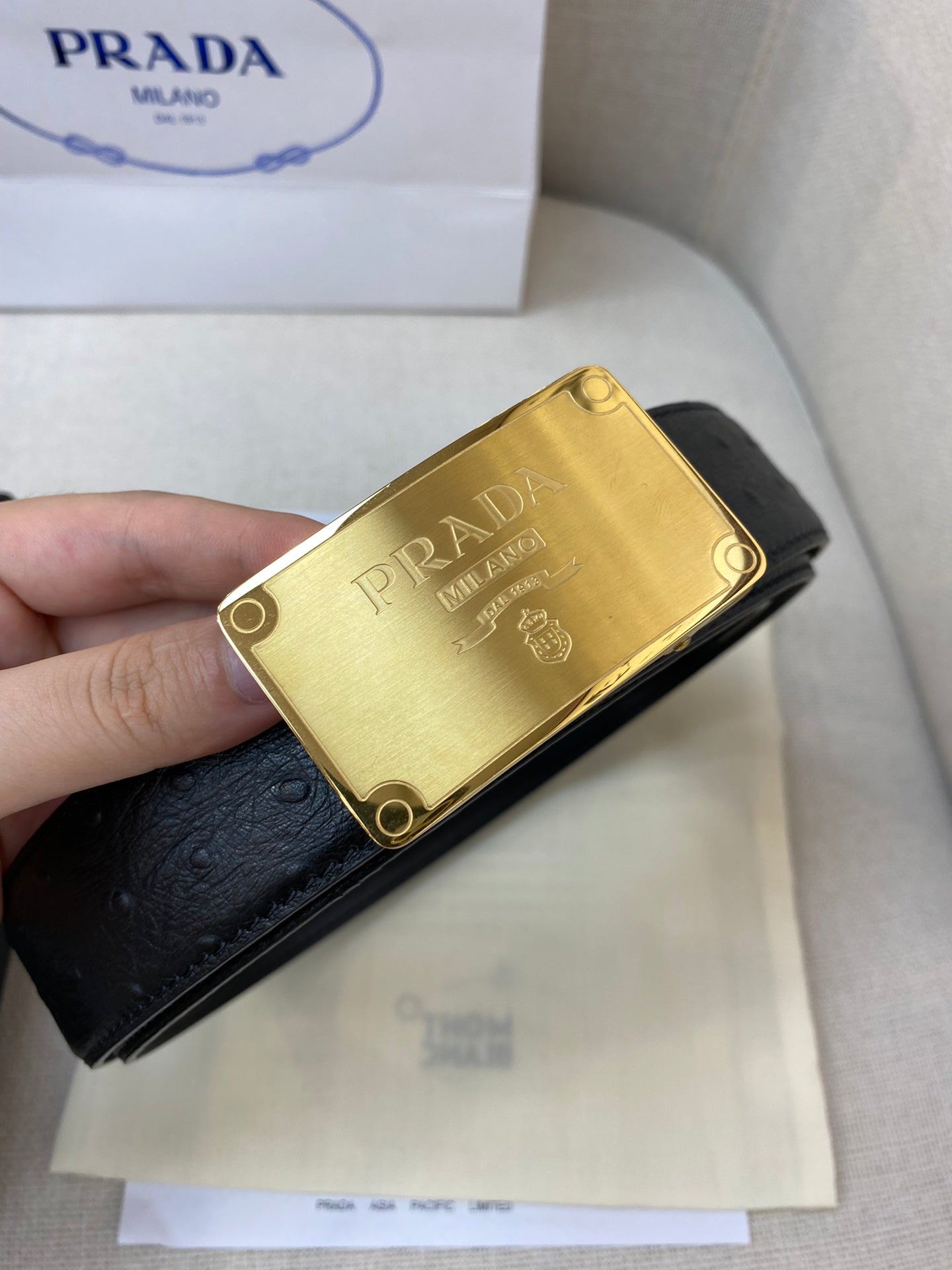 CINTO PRADA 3,5 CM