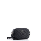 CC Tassel Camera Bag Diagonal Chevron Calfskin Mini