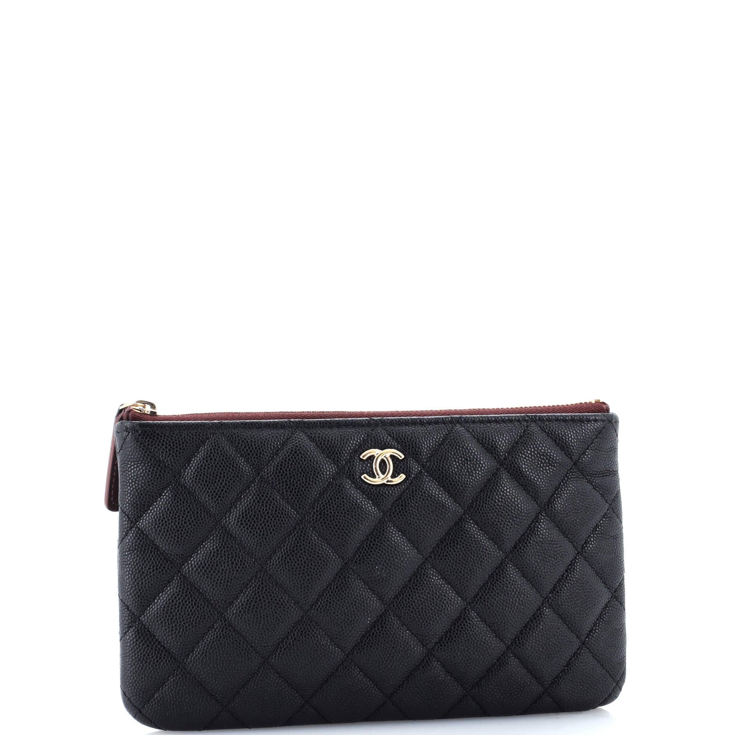 O Case Clutch Quilted Caviar Small