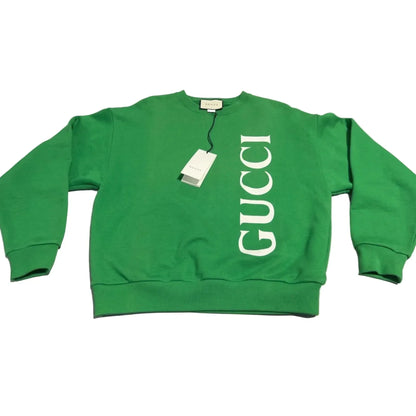 Sweatshirt Luxury Designer By Gucci In Green, Size: S
