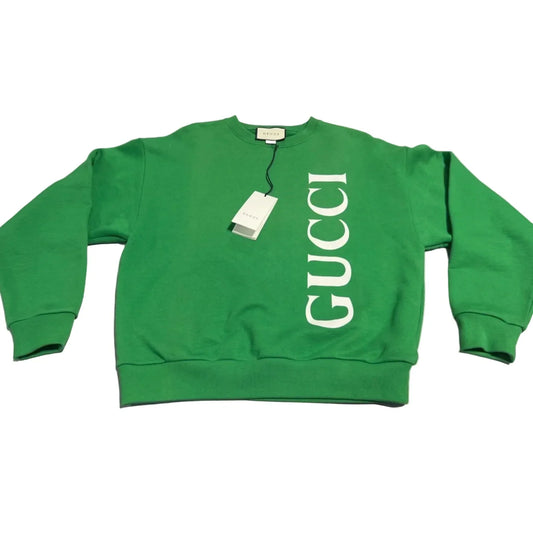 Sweatshirt Luxury Designer By Gucci In Green, Size: S