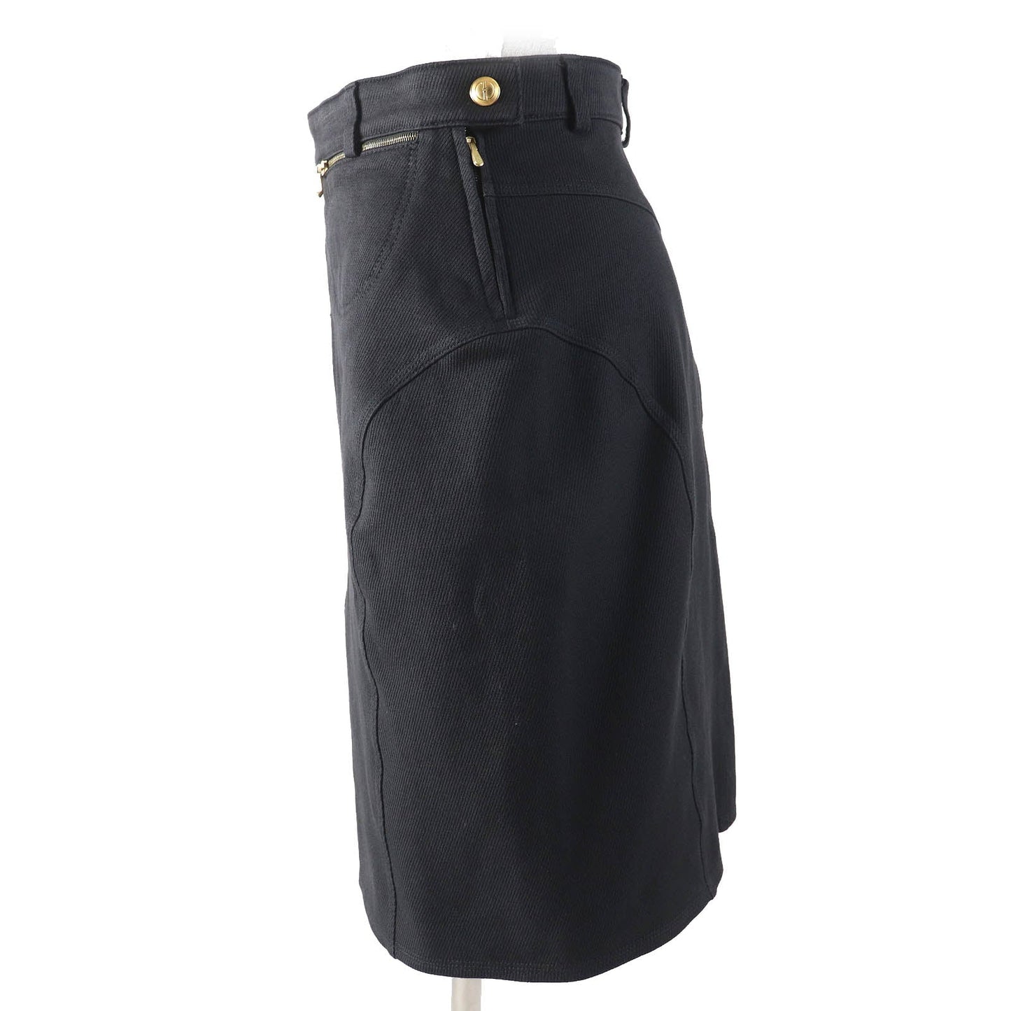 Gucci Tom Ford Cotton Elastane Denim Skirt