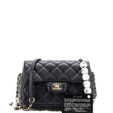 My Precious Pearls Chain Flap Bag Quilted Lambskin Medium