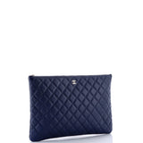 O Case Clutch Quilted Caviar Large