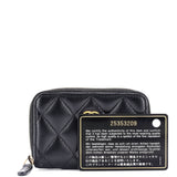 CC Zip Coin Purse Quilted Lambskin Small