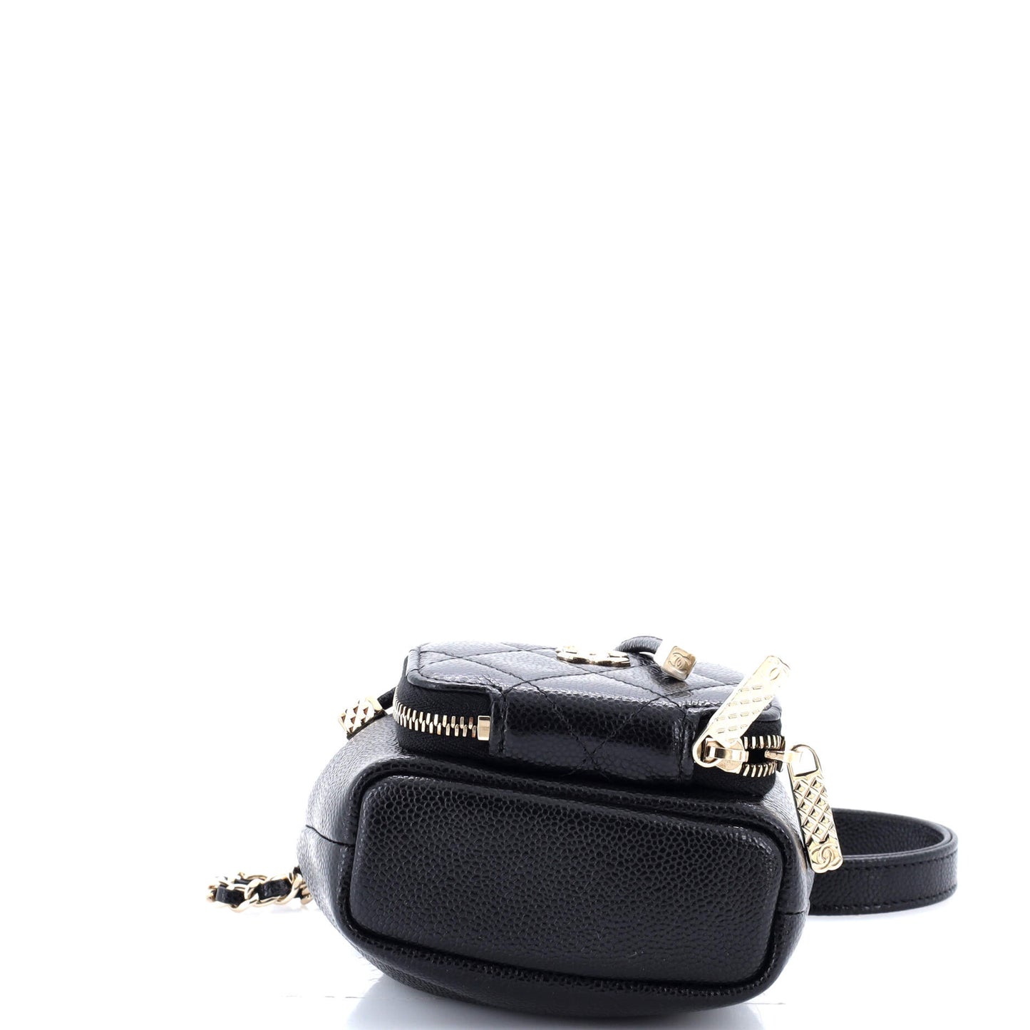 Business Affinity Drawstring Bucket Bag Quilted Caviar Mini