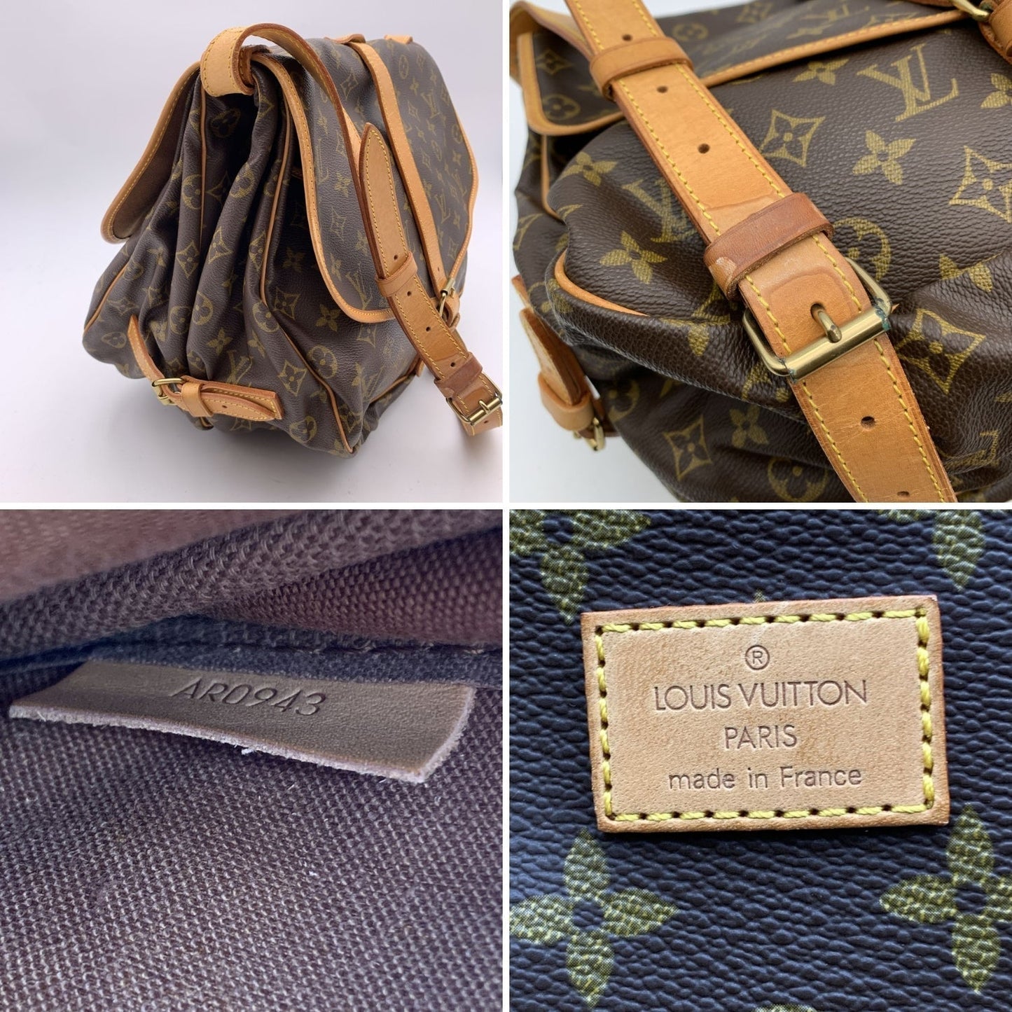 LOUIS VUITTON   Monogram Canvas Saumur 35 Crossbody Bag