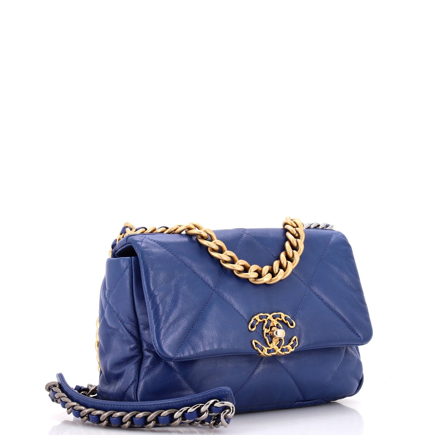 19 Flap Bag Quilted Leather Medium