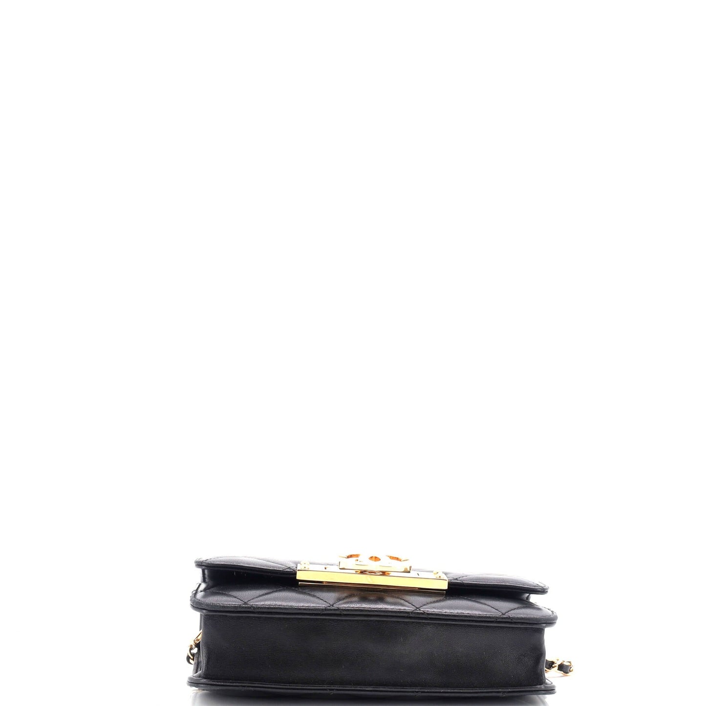 Golden Class Wallet on Chain Quilted Lambskin