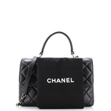 Trendy CC Top Handle Bag Quilted Lambskin Medium